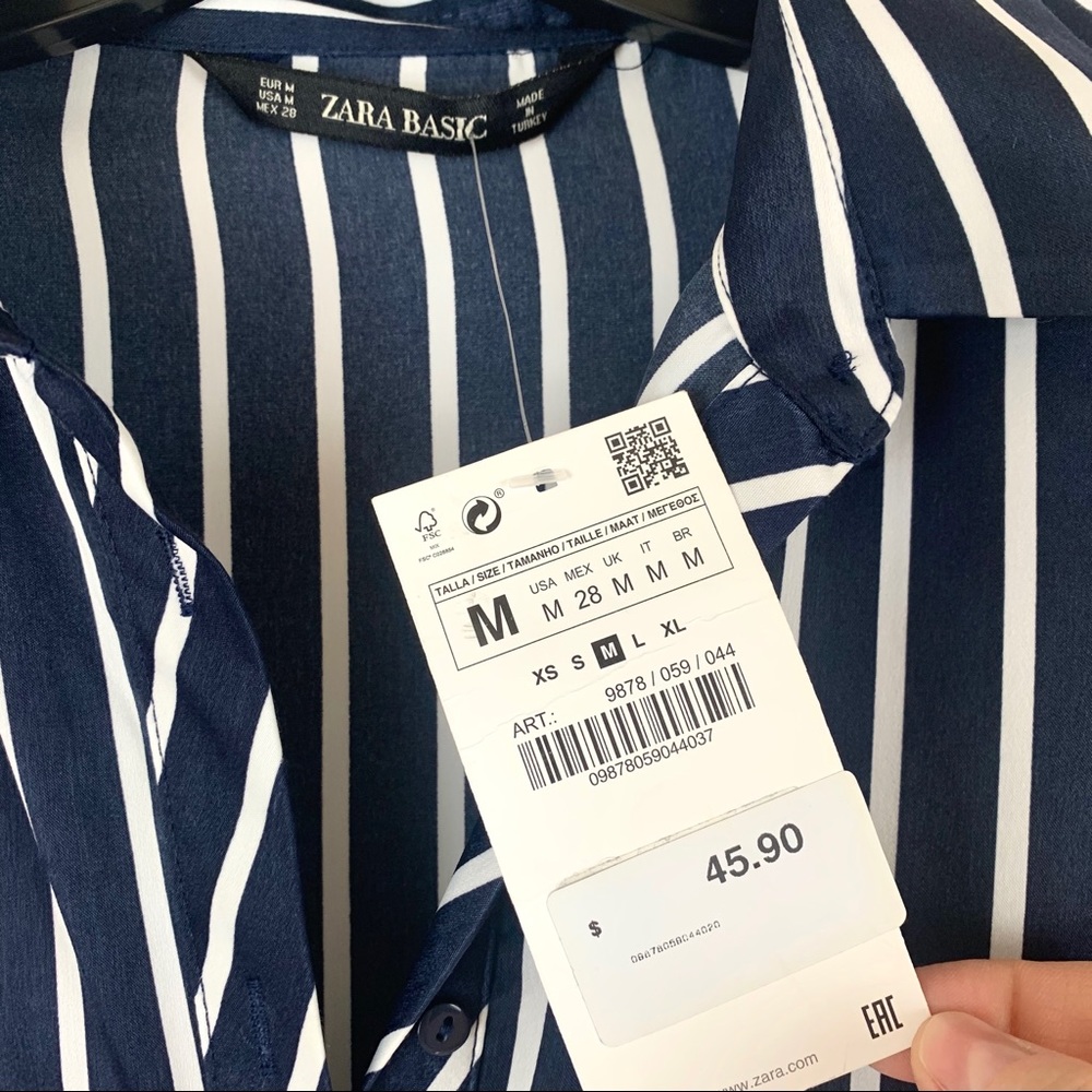 Zara striped button down shirt - Picture 5 of 8